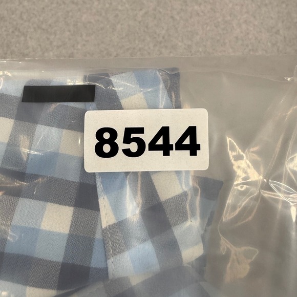 Mizzen+Main Leeward Dress Shirt Mens XXL Blue Gingham Check Trim Fit Stretch - Picture 11 of 11